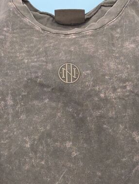 Men's Ninth Hall Fundamentals M Distressed Washed Black Purple Crewneck Shirt!